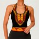 Women's halter neck design gold element summer camisole