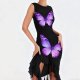 Women's Art Purple Butterfly Dress